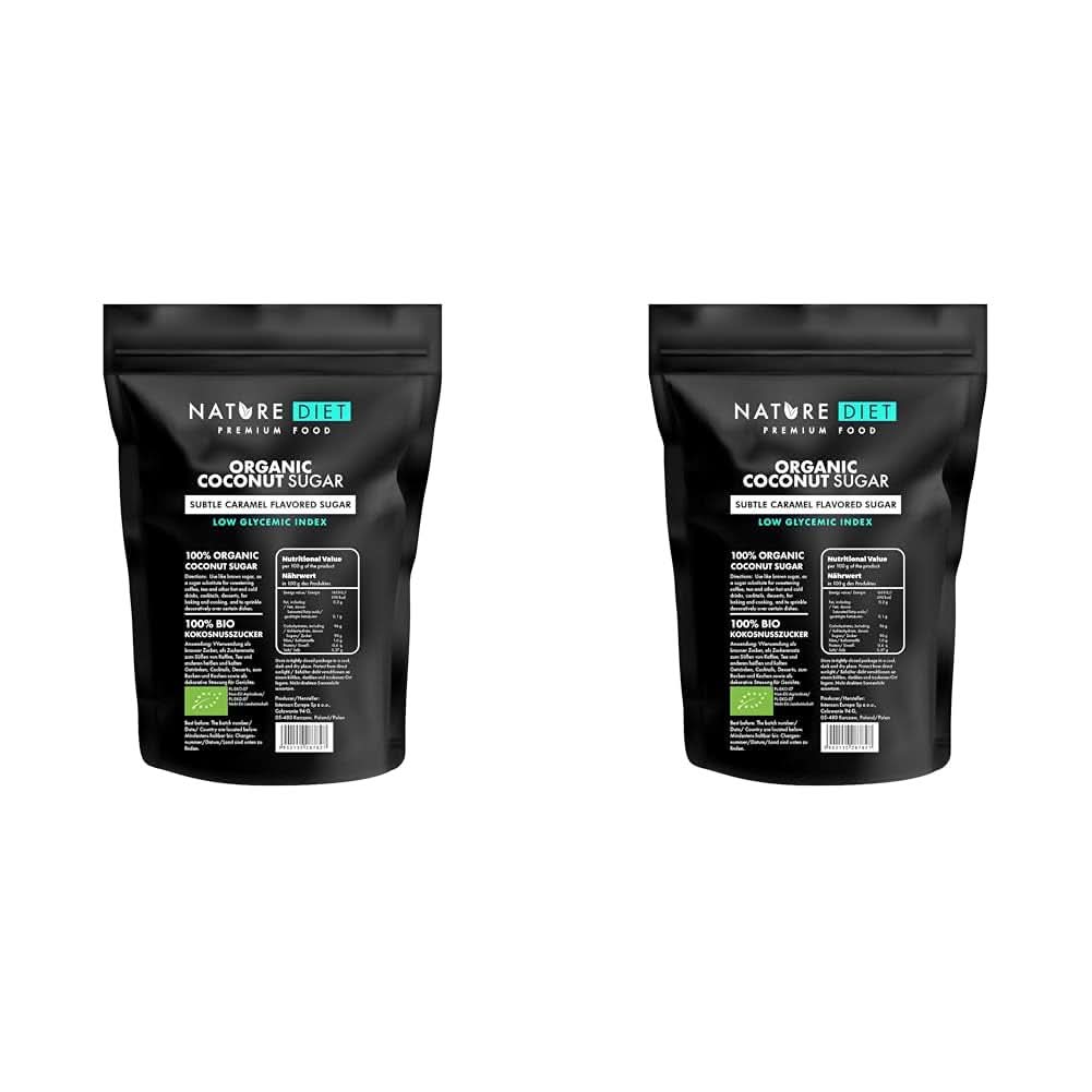 Økologisk kokossukker, karamelsmag, 1,5 kg sødemidler Naty Shop