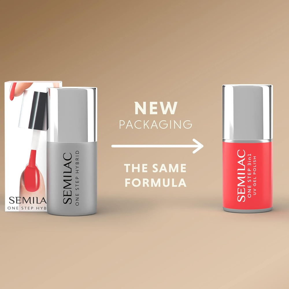 Oja UV Semilac One Step Hybrid 3 i 1 S450 indre varme fersken 7 ml