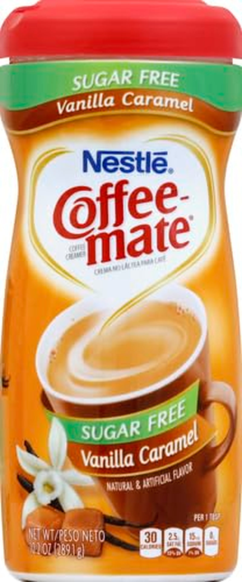 Coffee-Mate vaniljekaramel, sukkerfri pulverkaffeflødekande, Kaffeesahne Pulver - Vanille Karamell - OHNE ZUCKER! fra USA