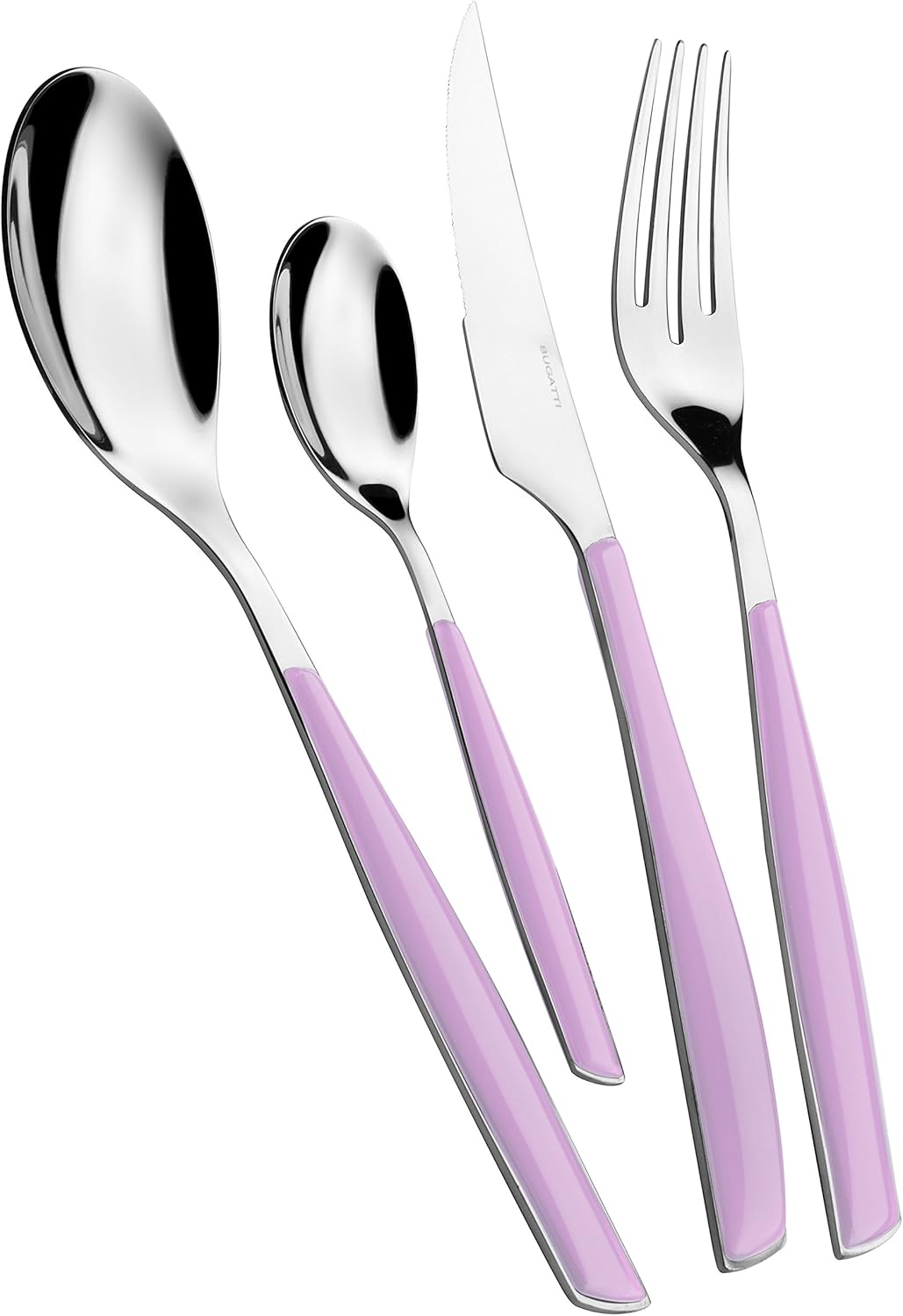 BUGATTI, Glamour, set de tacâmuri pentru 6 persoane, 24 piese din oțel inoxidabil 18/10 Naty Shop Lila