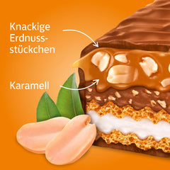 Knoppers Peanut Bar – 1 x 200 g (5 barer) – Mælkechokoladebar med peanutcreme, hakkede saltede peanuts, karamel og mælkechokolade