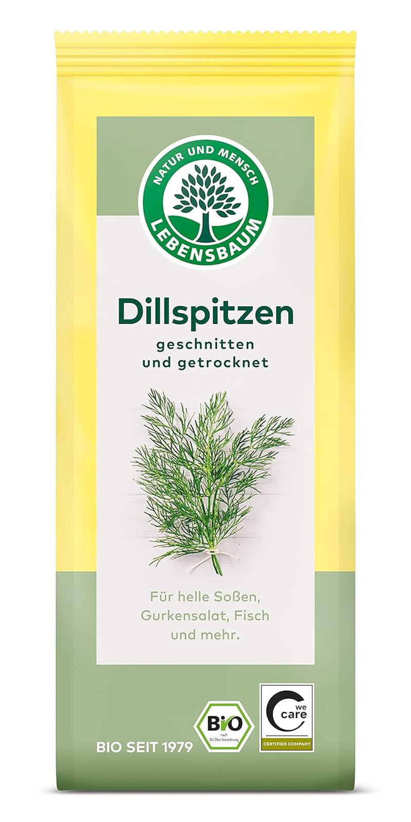 Lebensbaum Liebstöckel geschnitten, Bio-Gewürz mit würzigem Geschmack, Maggi-Kraut für Suppen, Marinaden, Fleisch- og Fisch-Gerichte, vegansk, 15g
