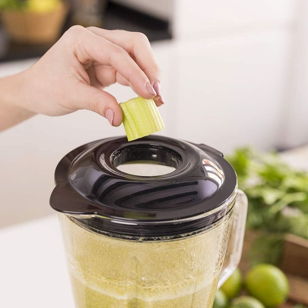 Cecotec Mixer Glas Power Schwarz Titan 1000 INOX. 1000 W, Edelstahlgehäuse, 6-Blatt-Blatt Mit Schwarzer Titanbeschichtung, 1,5-L-Glaskrug, 5 Geschwindigkeiten [Energieeffizienzklasse a +] Kitchen Naty Shop