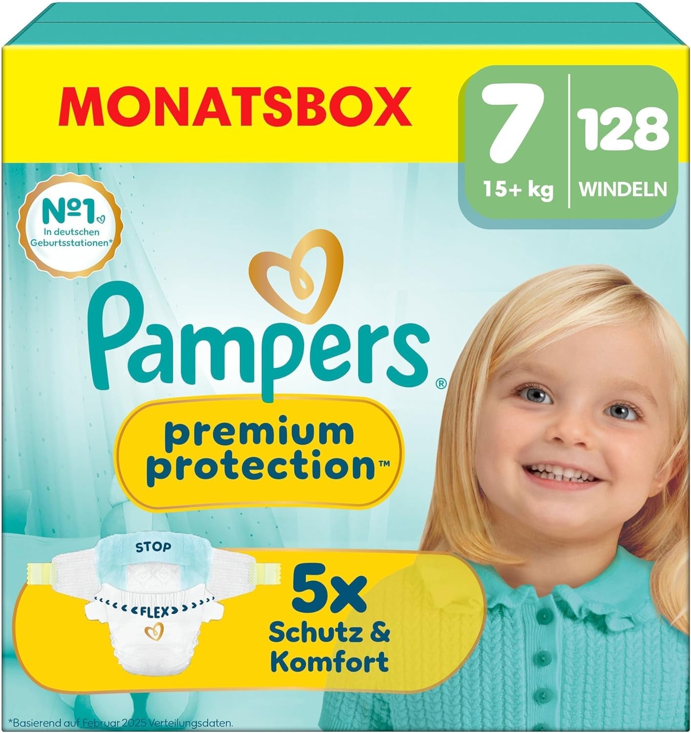 Pampers Premium Protection Størrelse 6, 144 bleer, 13 kg-18 kg, vores #1 hud- og lækagebeskyttelse