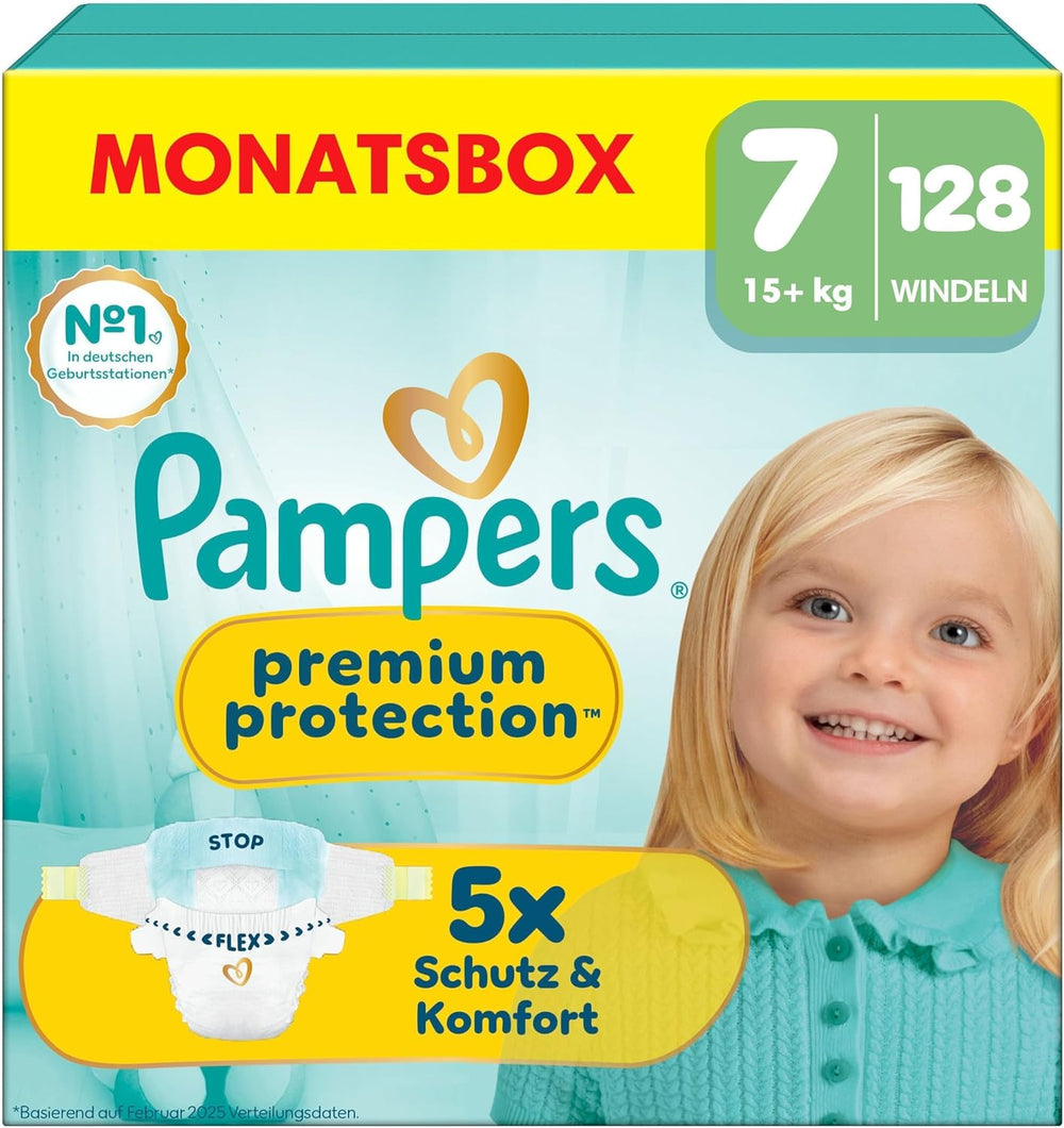 Pampers Premium Protection Størrelse 6, 144 bleer, 13 kg-18 kg, vores #1 hud- og lækagebeskyttelse
