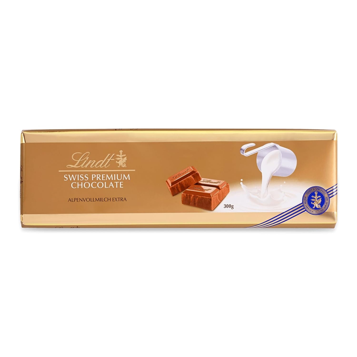 Lindt, baton de ciocolata fina cu lapte, 300 grame Bomboane de Ciocolata Naty Shop Default Title