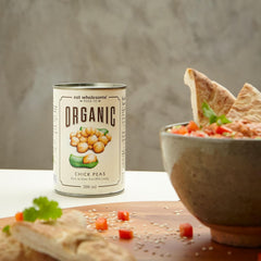 Spis sunde økologiske kikærter, 400 g (pakke med 12) - kogt i vand, ikke tilsat salt, 100 % naturlig, proteinkilde, vegansk, BPA-fri foring og CO2-neutral emballage