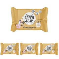 Marcel's grønne sæbe håndvådservietter 60 pakke - vanilje & kirsebærblomster - plantebaseret - økologisk