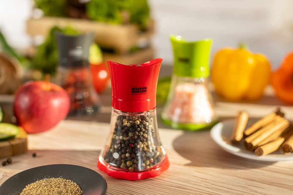 KUHN RIKON krydderikværn Mini (grøn), plastik, 12 X 12 X 8 cm Kværne og skæremaskiner Naty Shop