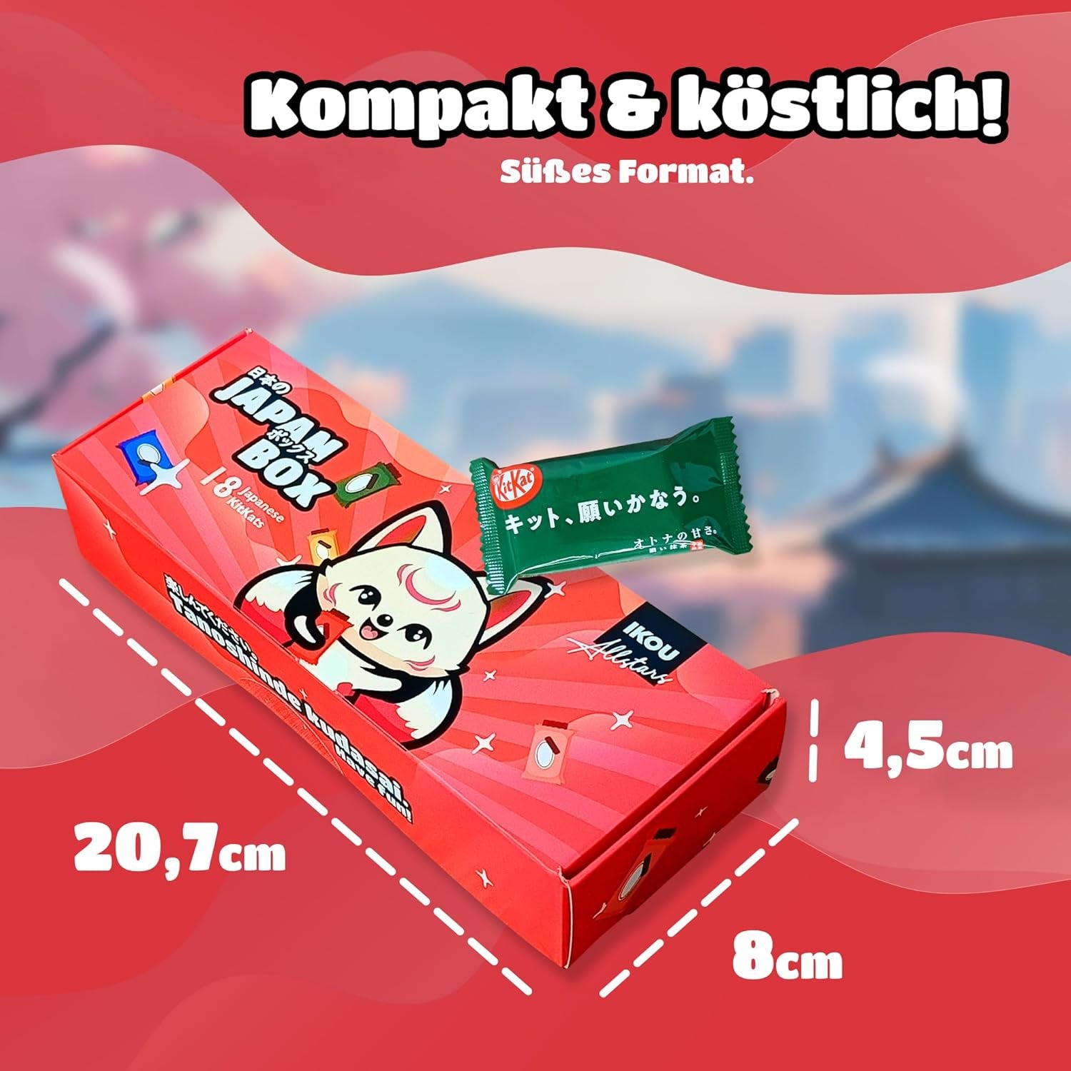 Sampler Box - 18 KitKat Japan Minis | Japanese Sweets Sampler Box, Japanese Snacks Gift Idea, populær overraskelsesboks med Matcha og andre sjældne varianter.
