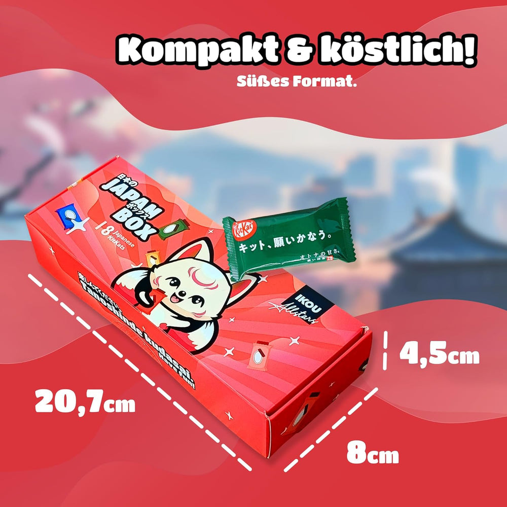 Sampler Box - 18 KitKat Japan Minis | Japanese Sweets Sampler Box, Japanese Snacks Gift Idea, populær overraskelsesboks med Matcha og andre sjældne varianter.