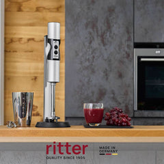 Ritter Stilo 7 plus Kabelloser Stabmixer, Pürierstab Mit Akku Aus Vollmetall, Made in Germany, Silber Kitchen Naty Shop