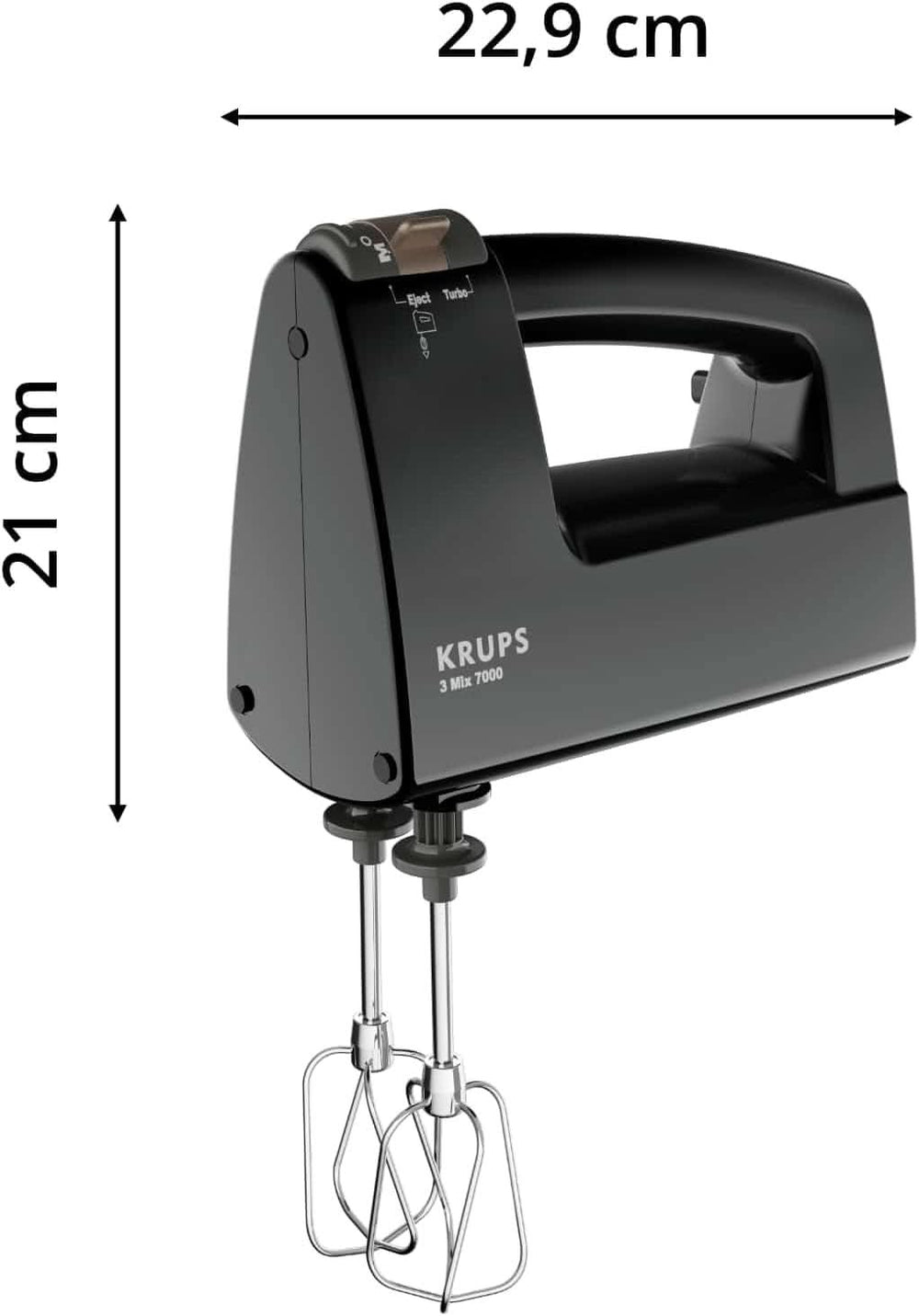 Krups 3Mix 7000 Håndmixer 60 Jahre Special Edition, 500 Watt, Knet- Und Rührhaken Aus Edelstahl, Langes Netzkabel, Zubehörtasche, F6085811, Schwarz/Kupfer Kitchen Naty Shop