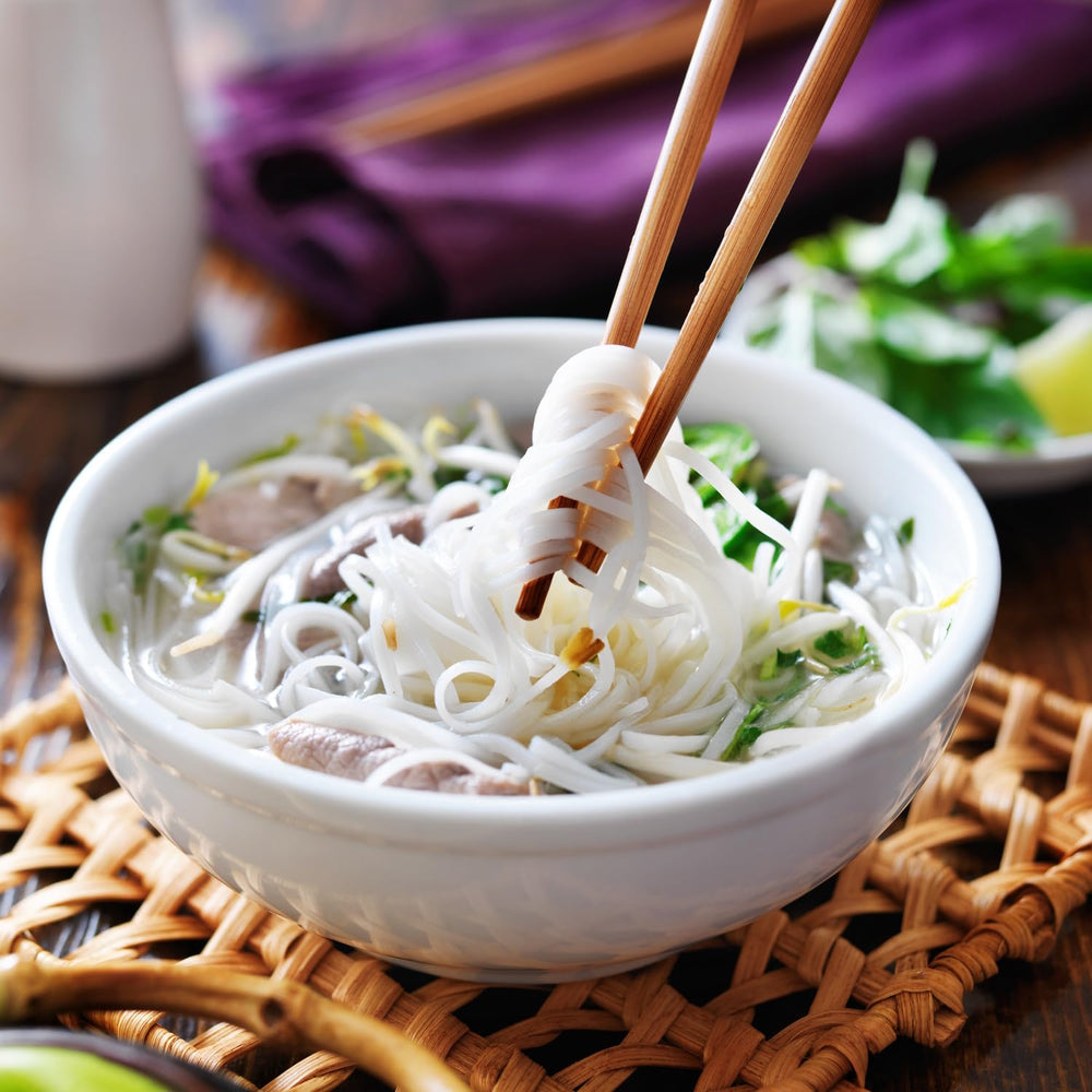 BIOASIA økologiske risnudler, 100 % økologiske rismel asiatiske nudler, glutenfri og vegansk, 1 x 200 g