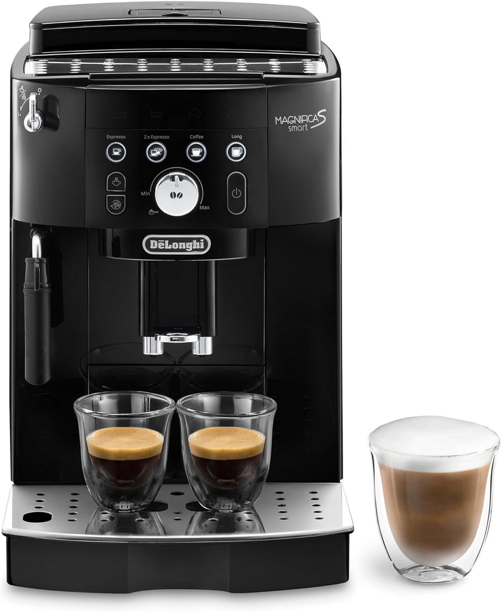 De'Longhi Magnifica S Smart ECAM 230.13.B Espressor complet automat cu spumator de lapte pentru cappuccino, espresso, cafea și cafea lungă, butoane de selecție directă și control rotativ, funcție 2 căni, negru