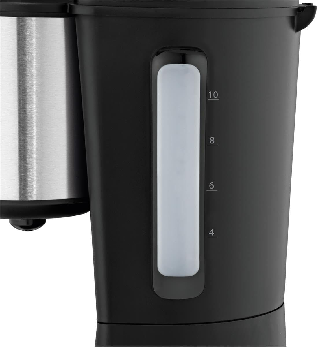 Espressor WMF Bueno cu carafă de sticlă, cafea filtrată, 10 cești, buton pornire/oprire, sistem anti-picurare, filtru oscilant, oprire automată, placă de încălzire, 1000W
