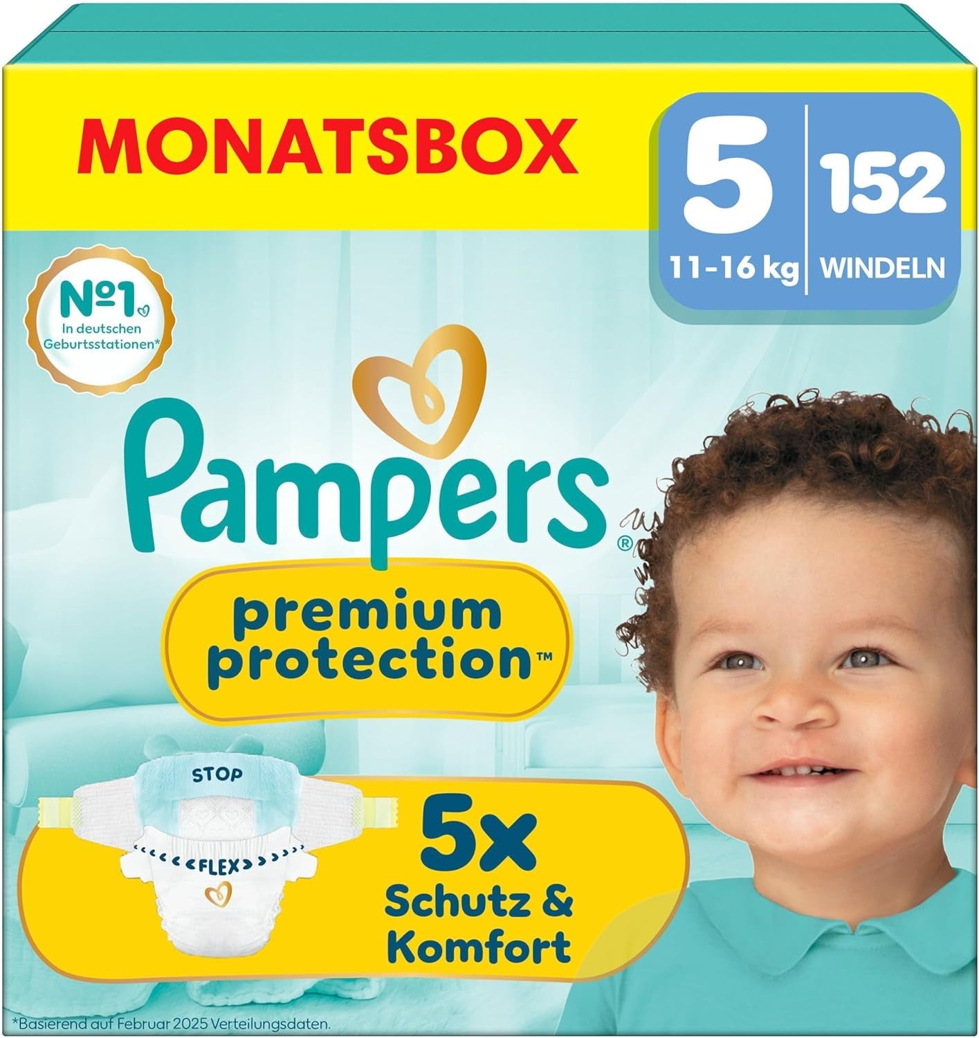 Pampers Premium Protection Størrelse 6, 144 bleer, 13 kg-18 kg, vores #1 hud- og lækagebeskyttelse