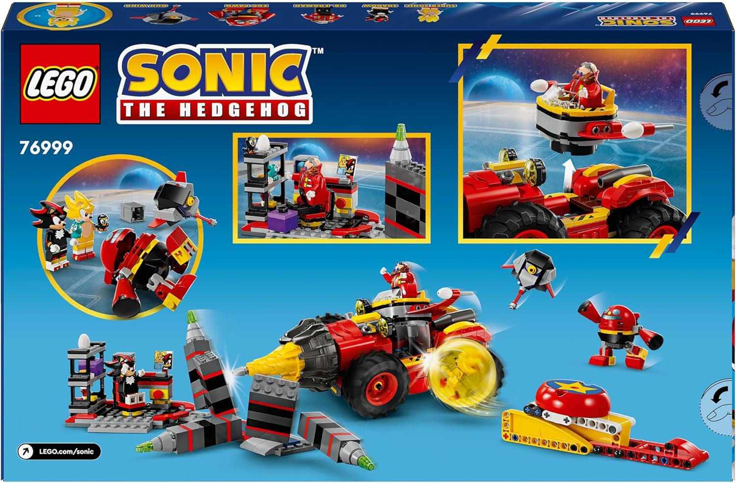 LEGO Sonic the Hedgehog Super Sonic vs. Egg Drillster Adventure Videospil Sæt Kids Gift Shadow og Dr Eggman Sæt til drenge og piger 8 år 76999 Byggesæt Besuche den LEGO-Store