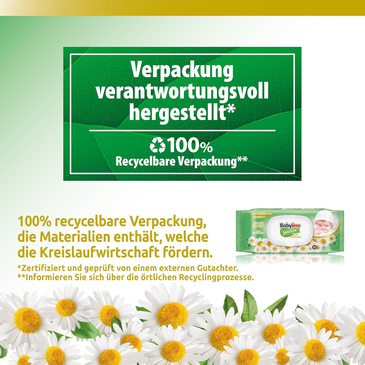 Sensitive babyservietter, 0% duft, 98% naturlig formel, der genopretter hudens pH-balance, friskhedsforsegling, 54 servietter