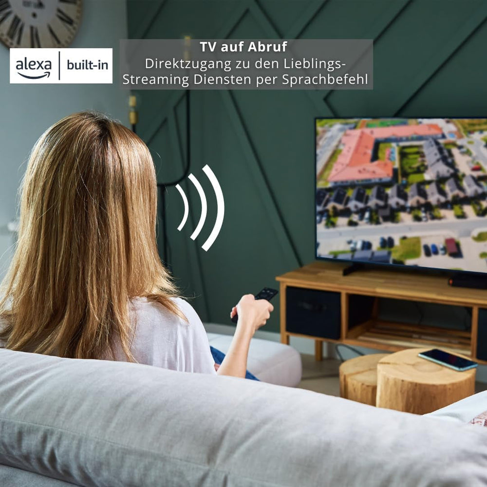 Televizor Toshiba Fire de 43 de inci (televizor inteligent 4K UHD, HDR Dolby Vision, tuner triplu, Alexa încorporată, sunet Onkyo) 43UF3F63DAZ