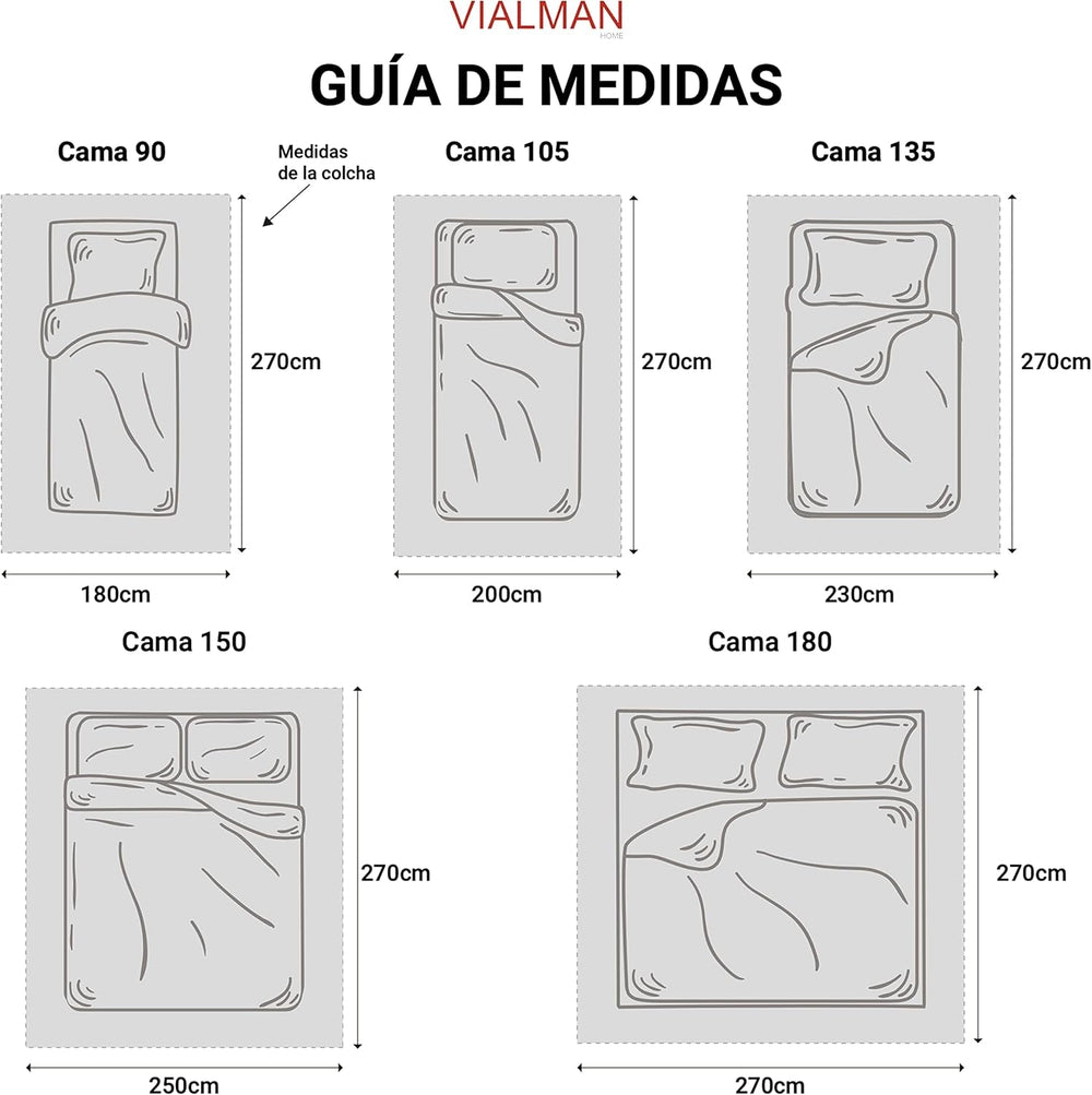 VIALMAN Colcha Bouti Ligera Cuvertură de pat Sofia 21, bumbac poliester, bej, Cama 150: 250 X 270 Cm Paturi si Cuverturi Besuche den VIALMAN-Store