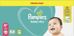 Pampers (klassisk version), bleer til babyer str. 4+ (10-15 kg), 100 stk. Mor og barn Naty Shop