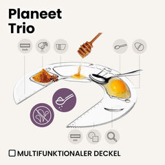 ZEEGMA PLANEET TRIO Planetrobotter, 1500 W, Multifunktionale Küchenmaschine Mit 3 Schüsseln 4 L, 4,5 L og 5,2 L, 10 Betriebsgeschwindigkeiten, Mixer Mit Haken, Schneebesen (Schwarz) Mor og barn Naty Shop