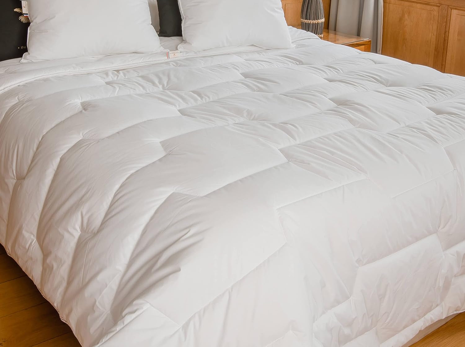 COLAS NORMAND Quilt, 200 X 200 Cm, bumbac organic și lână Merino, cald, lavabil la mașină la 30 °C Plapumi si pilote Naty Shop