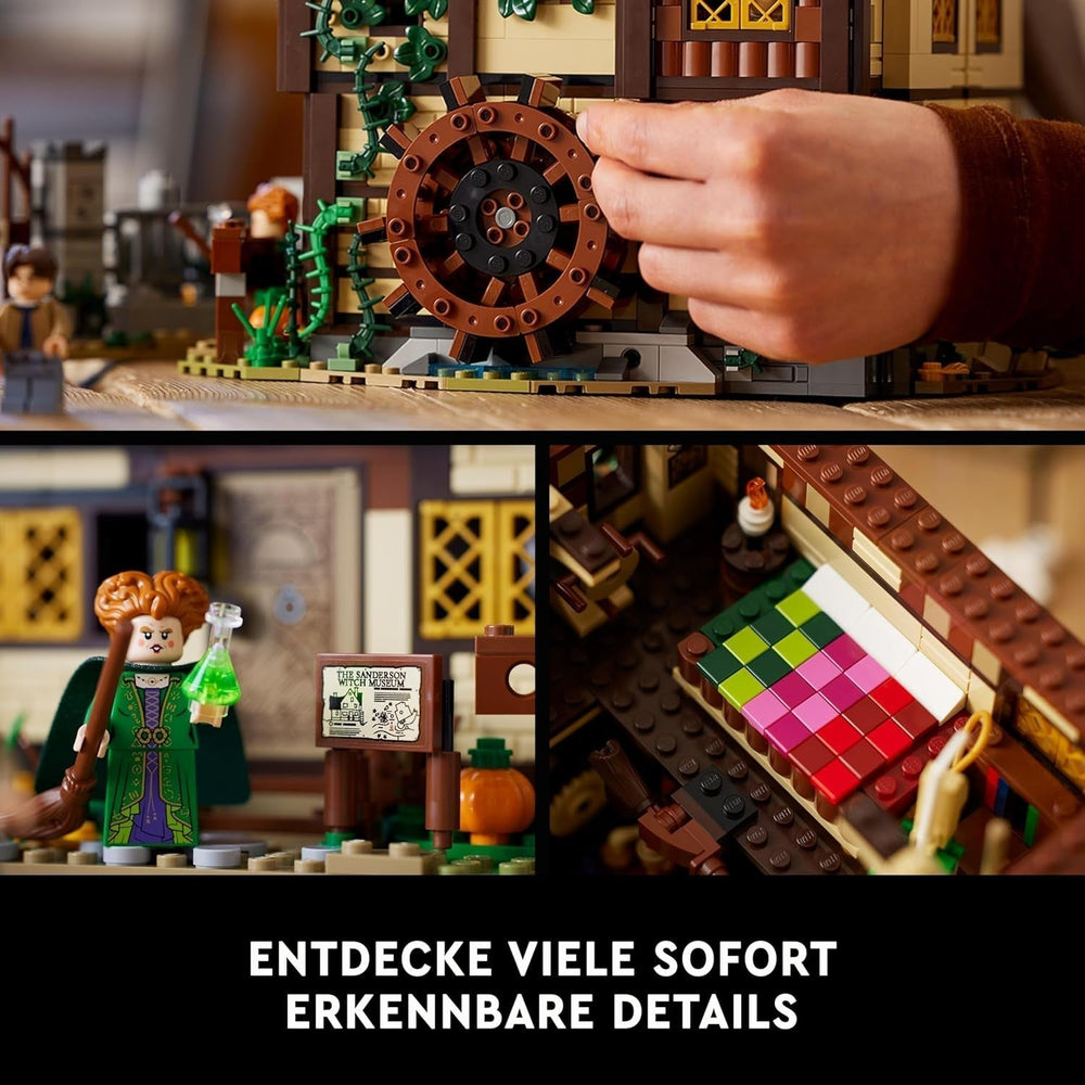 LEGO Ideas Hocus Pocus: Sanderson Sisters Witch House Sæt, Voksensamlingssæt med hus, 6 minifigurer og tilbehør, Kvinde og Mandlige 21341 byggesæt Besuche den LEGO-Store