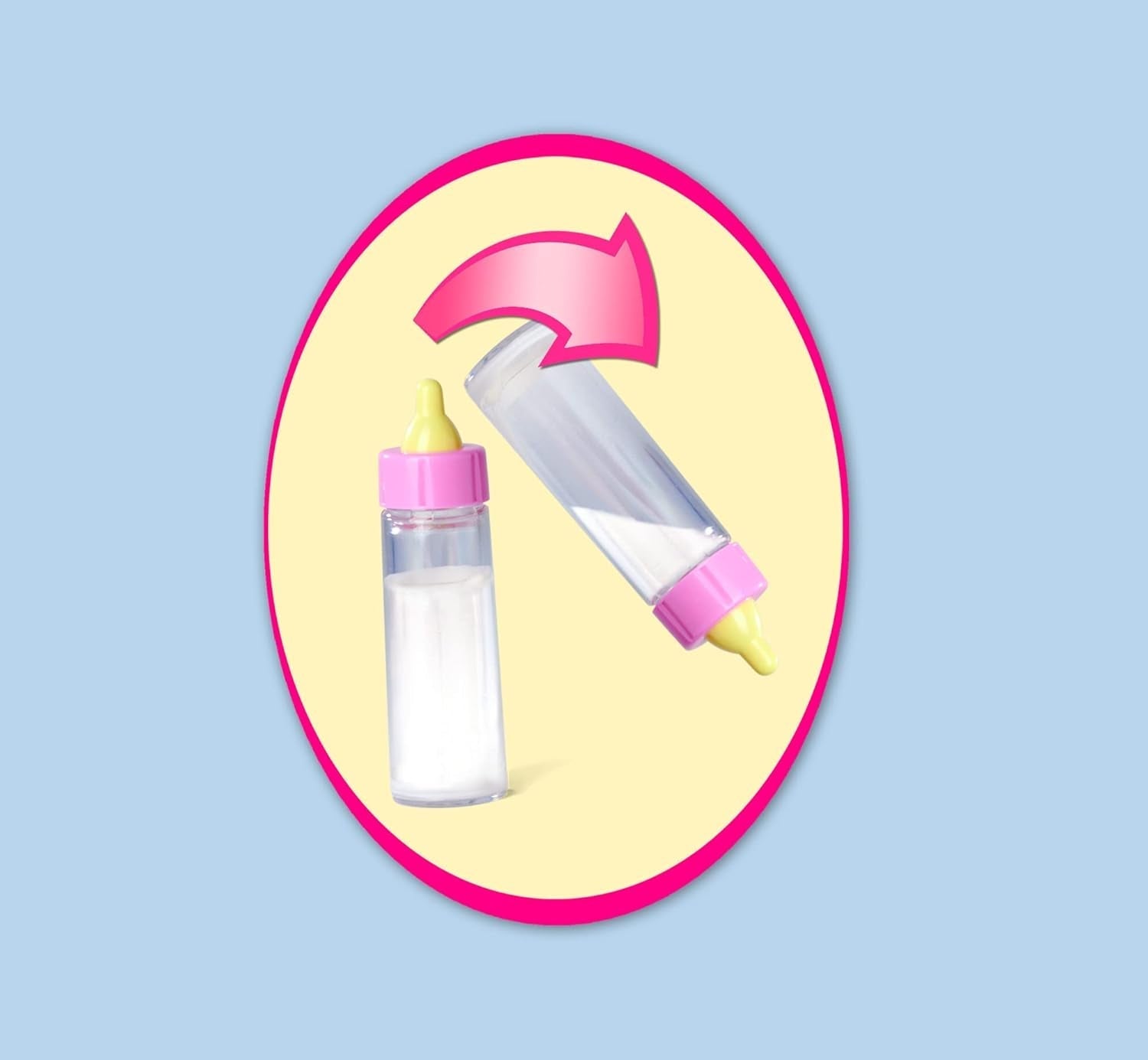 Simba 105010964 - Laura Hungry blød kropsdukke med mannequin, trylleske, flaske med forsvindende indhold og lille tallerken, 38cm, dukke fra 2 år Naty Shop Dolls