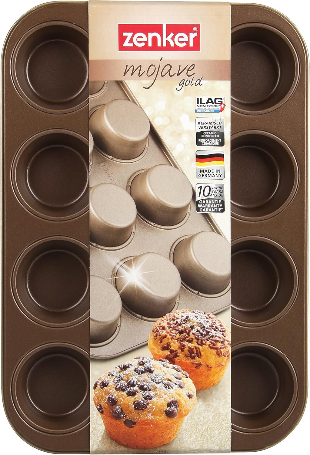 Zenker, muffinform diameter Ø 7 cm, MOJAVE GOLD Forme og bageplader Naty Shop
