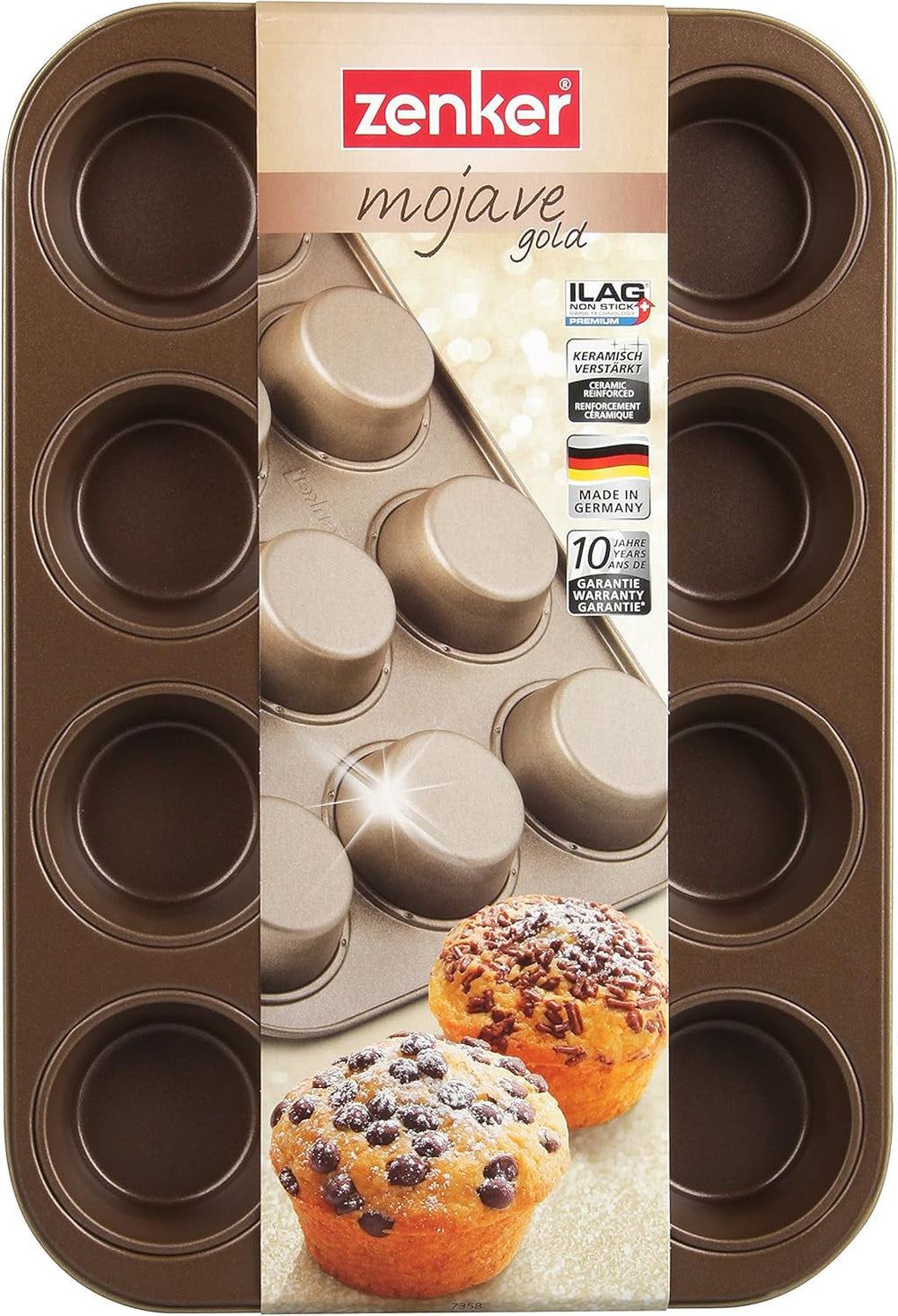 Zenker, muffinform diameter Ø 7 cm, MOJAVE GOLD Forme og bageplader Naty Shop