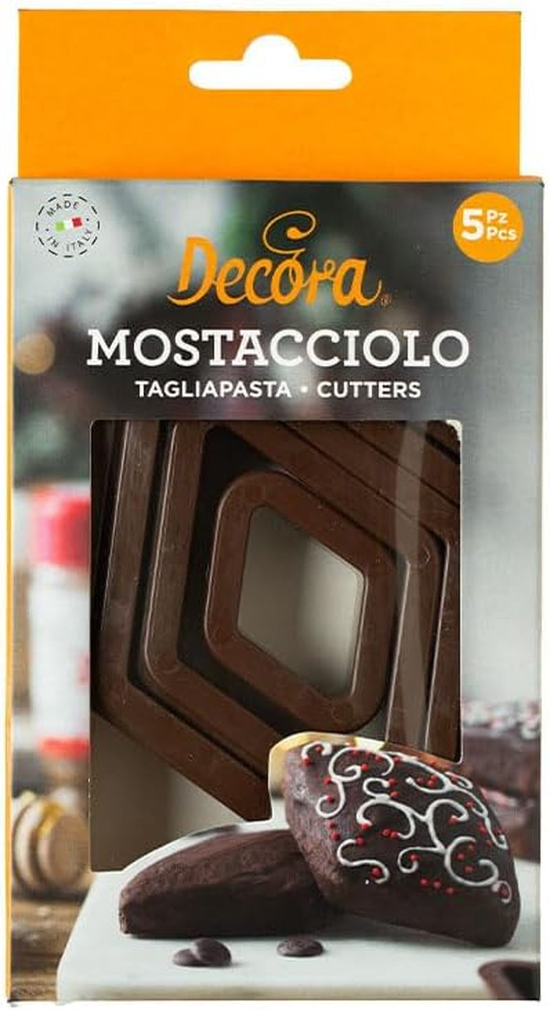 0255085 5 FORME DE BRÂNZĂ PENTRU MOSTACCIOLO DIN PLASTIC, 15x9x4 cm, MARO