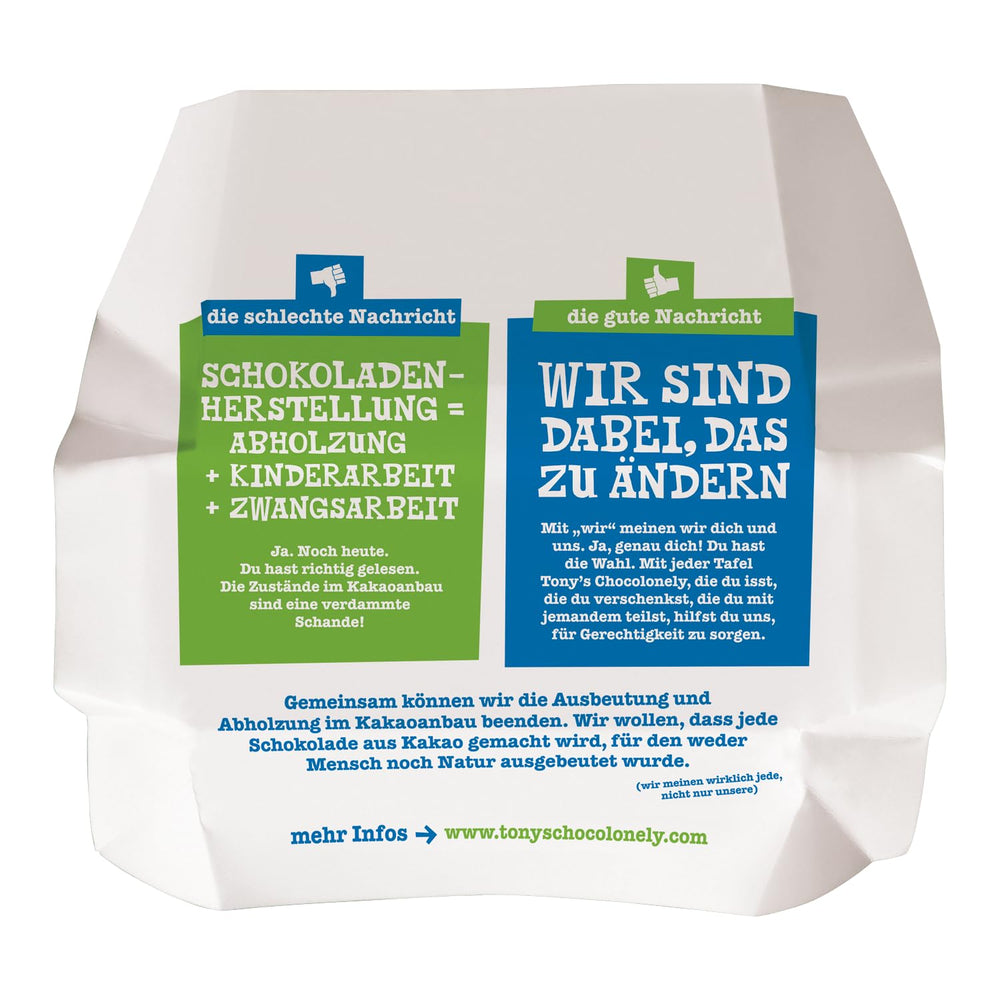 Tony's Chocolonely - Mørk chokolade med mandler og havsalt 90g