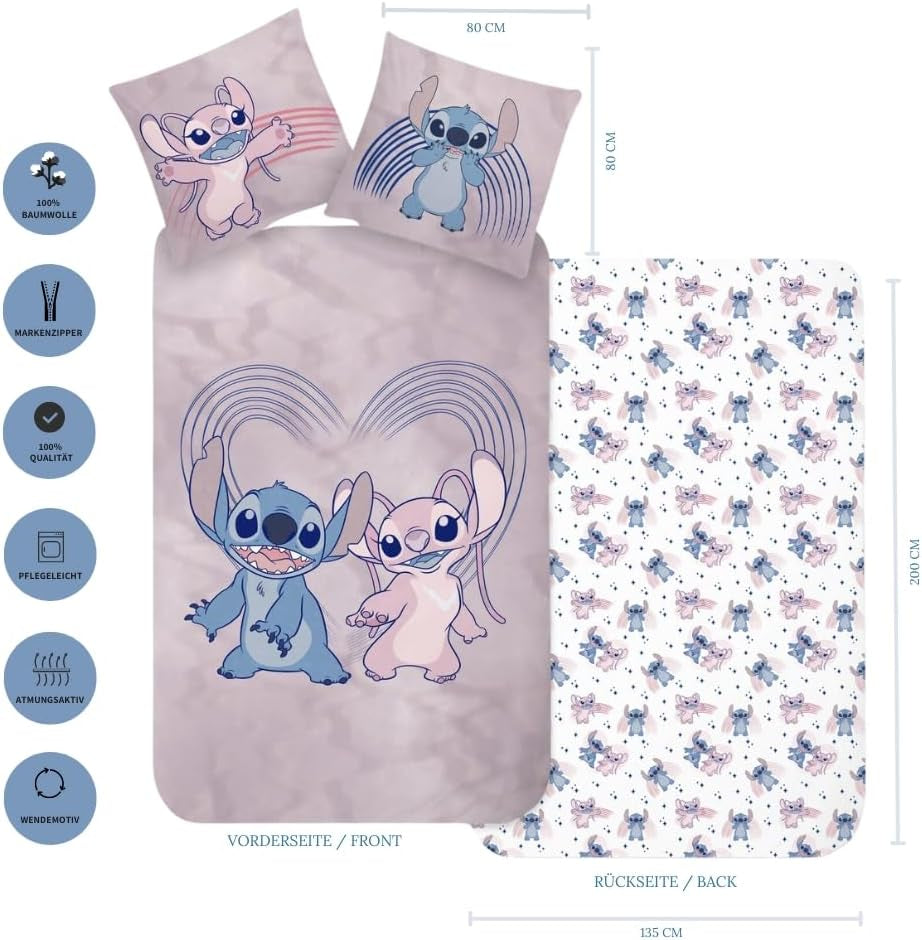 Stitch sengelinned, bomuld Sengelinned - børn Naty Shop