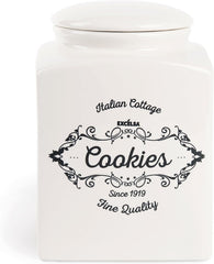 Excelsa cutie de biscuiți, ceramică, alb fildeș, Capacitate: 3 litri Cutii depozitare alimente Naty Shop Titlu implicit