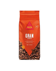 Cafea Delta Gran Expresso 80/20 – Boabe întregi 1 kg – Amestec de espresso intens de 80% natural și 20% Torrefacto