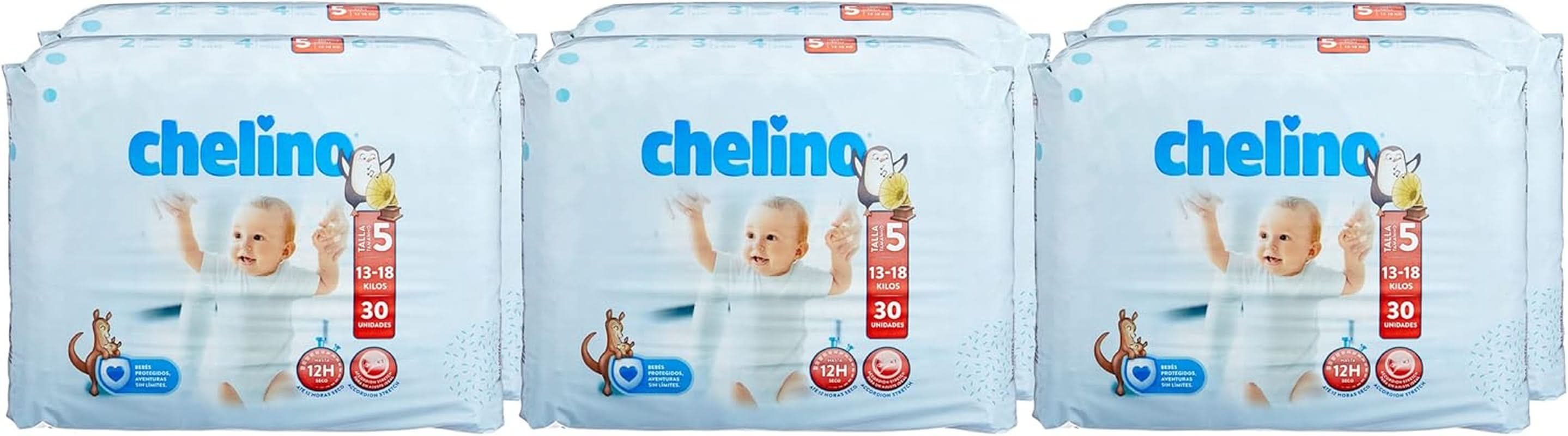 Ble Chelino Love, str. 5, 13 - 18 kg, 30 bleer Mor og barn Naty Shop