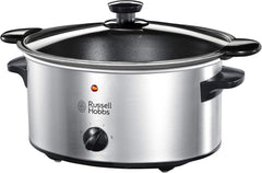 Russell Hobbs Slow Cooker, 3,5 liter non-stick, rustfrit stål, 3 temperaturindstillinger og holde varm funktion, 160W Slow Cooker Naty Shop Standardtitel