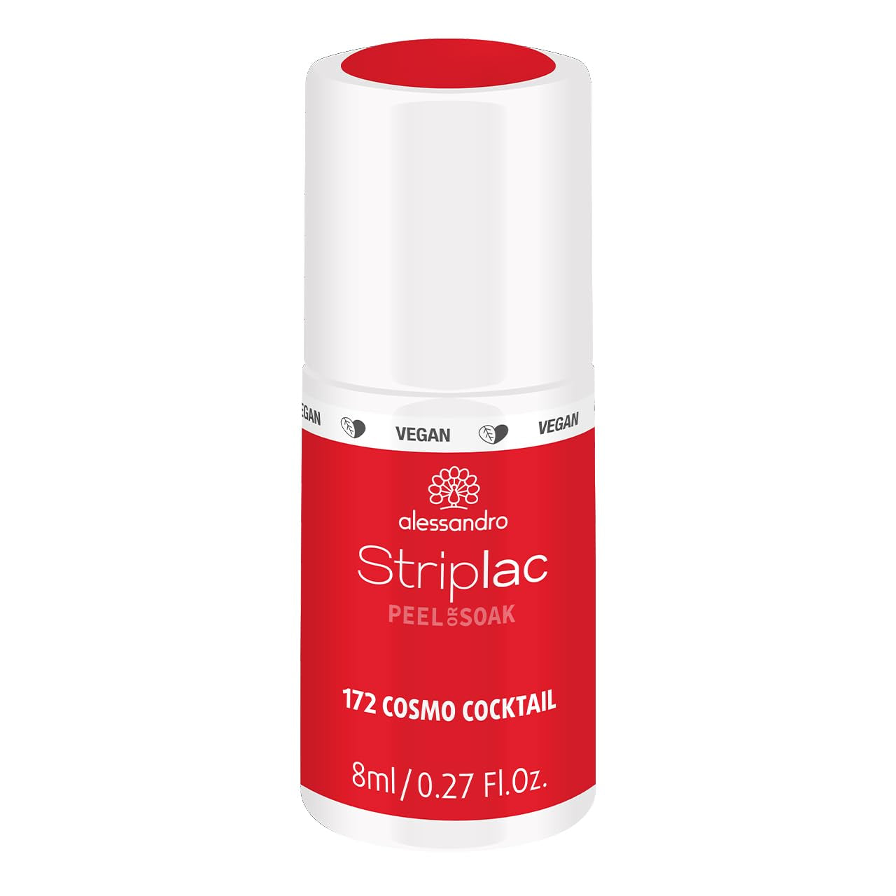 UV-neglelak alessandro Striplac Coral Sunshine – Delikat og langtidsholdbar – Nem fjernelse takket være fjernelsesteknologien – Vegansk og grusomhedsfri – 8 ml