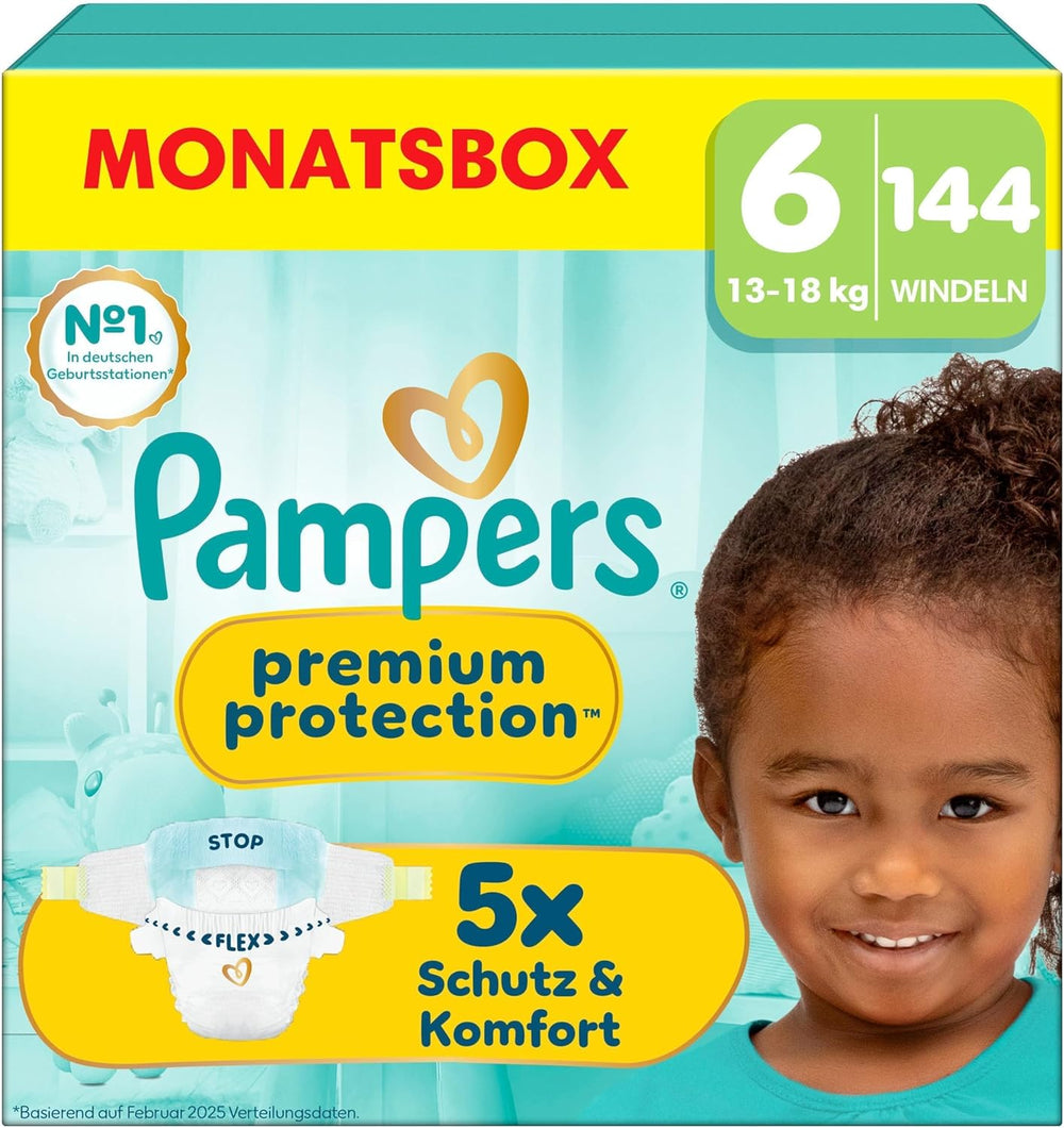 Pampers Premium Protection Størrelse 5, 152 bleer, 11 kg-16 kg, vores #1 beskyttelse mod hud og lækager