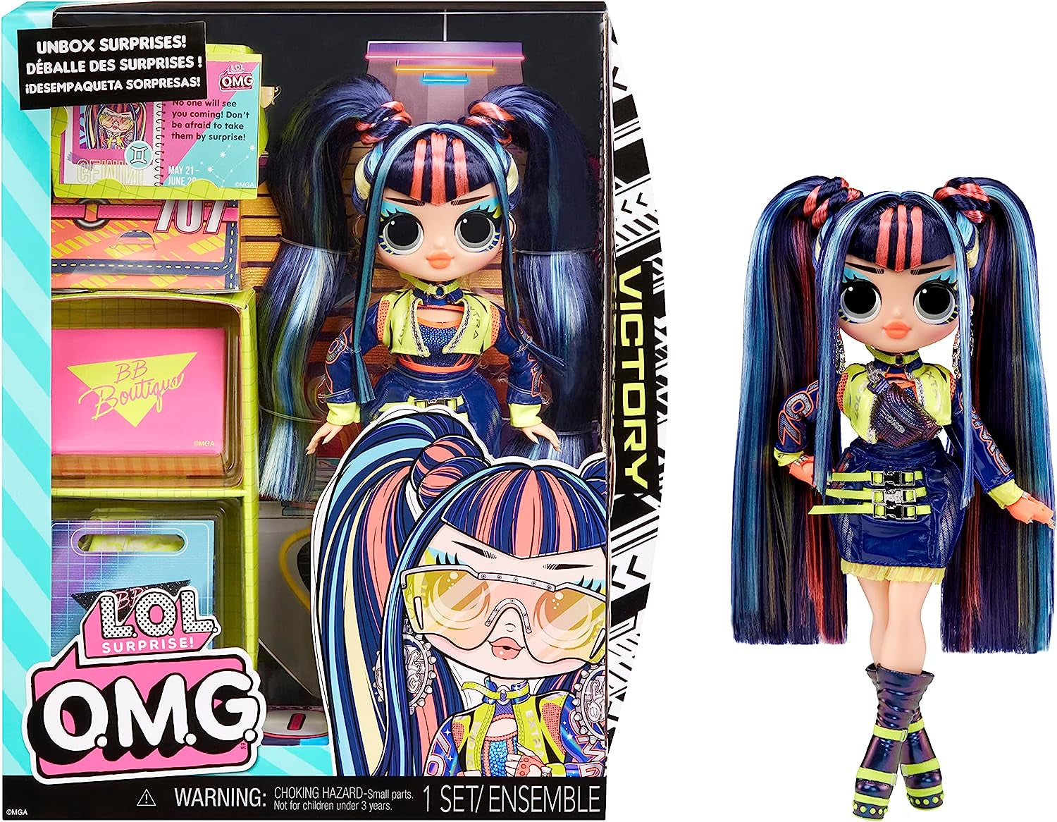 L.O.L. Surpriză! OMG Fashion Doll Pearla cu 15 surprize - păpușă cu modă și accesorii în stil sirenă - pentru copii de la 4 ani Papusi Naty Shop Victorie