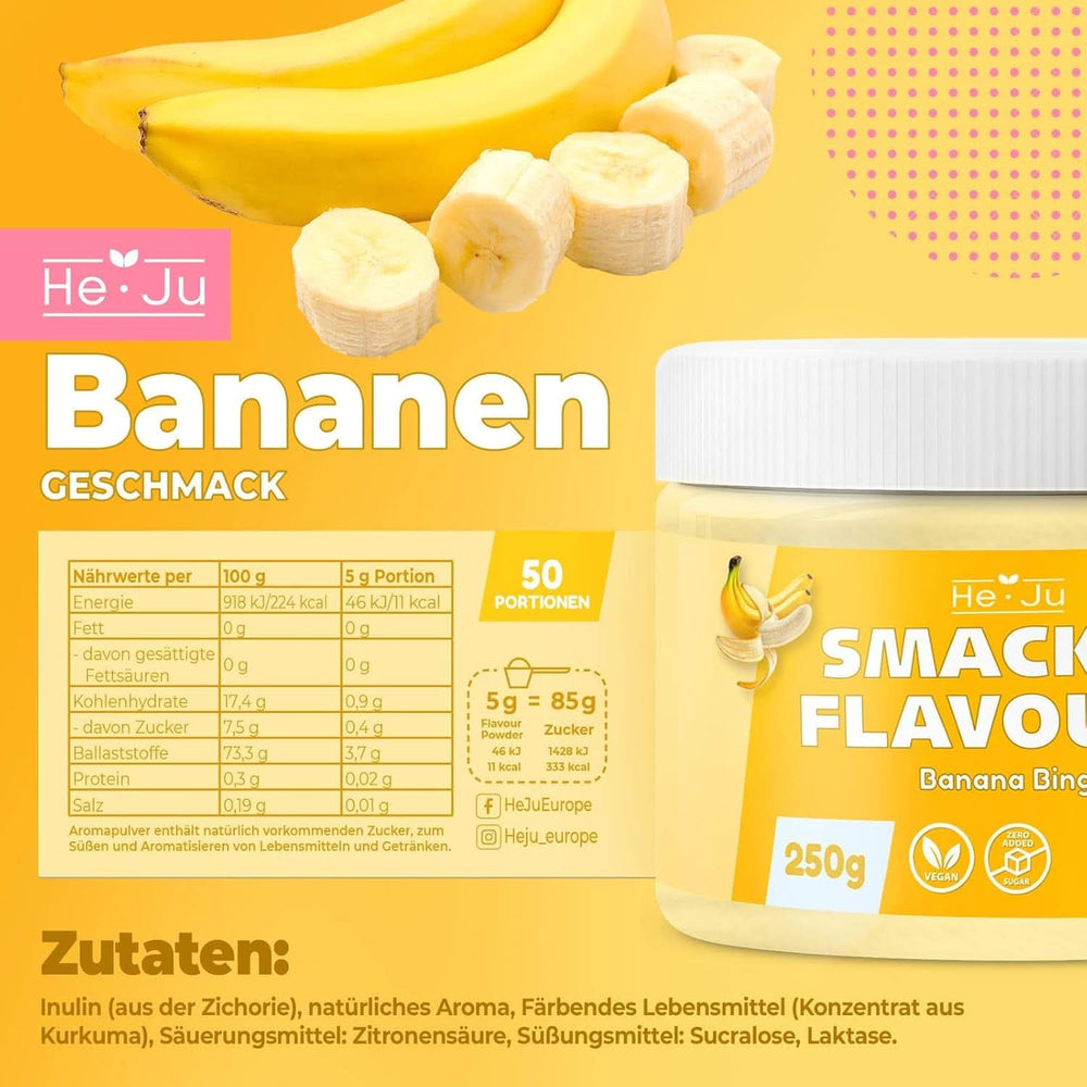 He-Ju, Pulver med banansmag, 250 gram Aromas Naty Shop