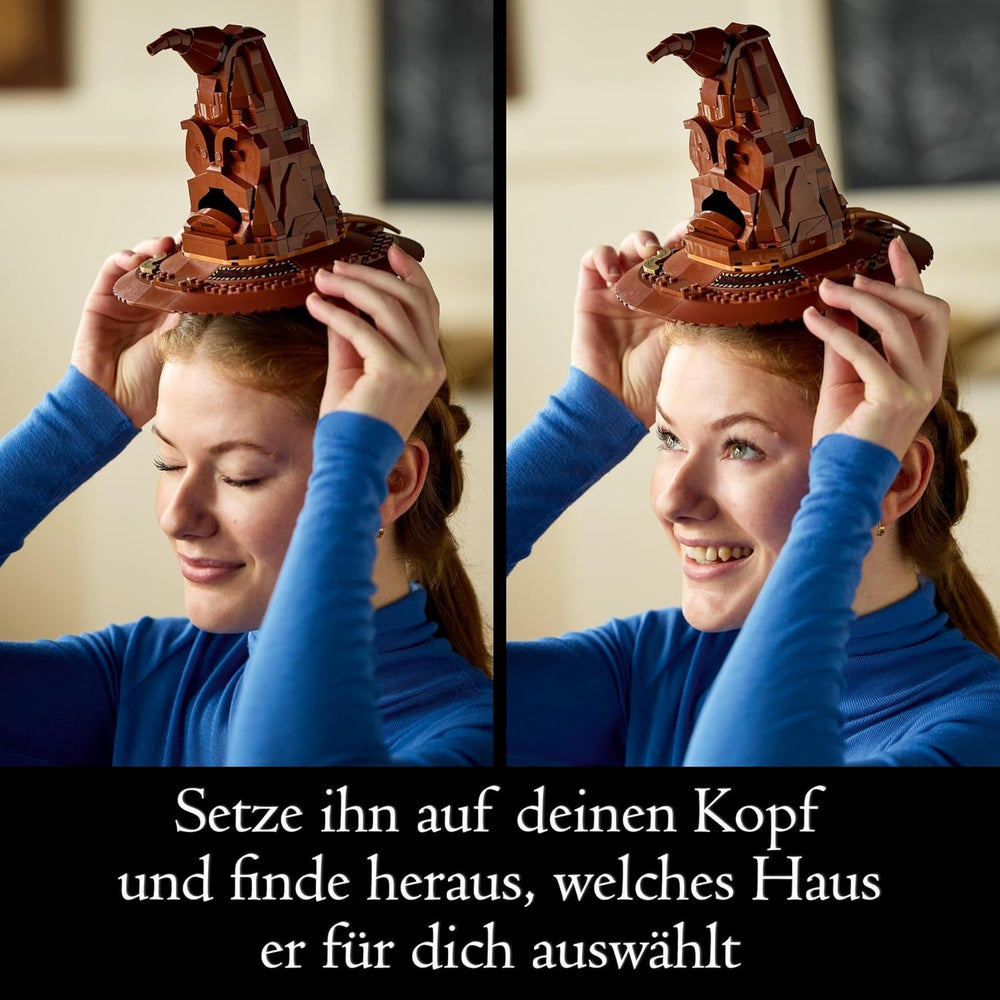 LEGO Harry Potter Talking Hat Hogwarts Model Voksen Film Gave Til Kvinder Mænd Mor Far Med 31 tilfældige lydkombinationer Sorterer dig ind i dit Hogwarts Hus 76429 Byggesæt Besuche den LEGO-Store