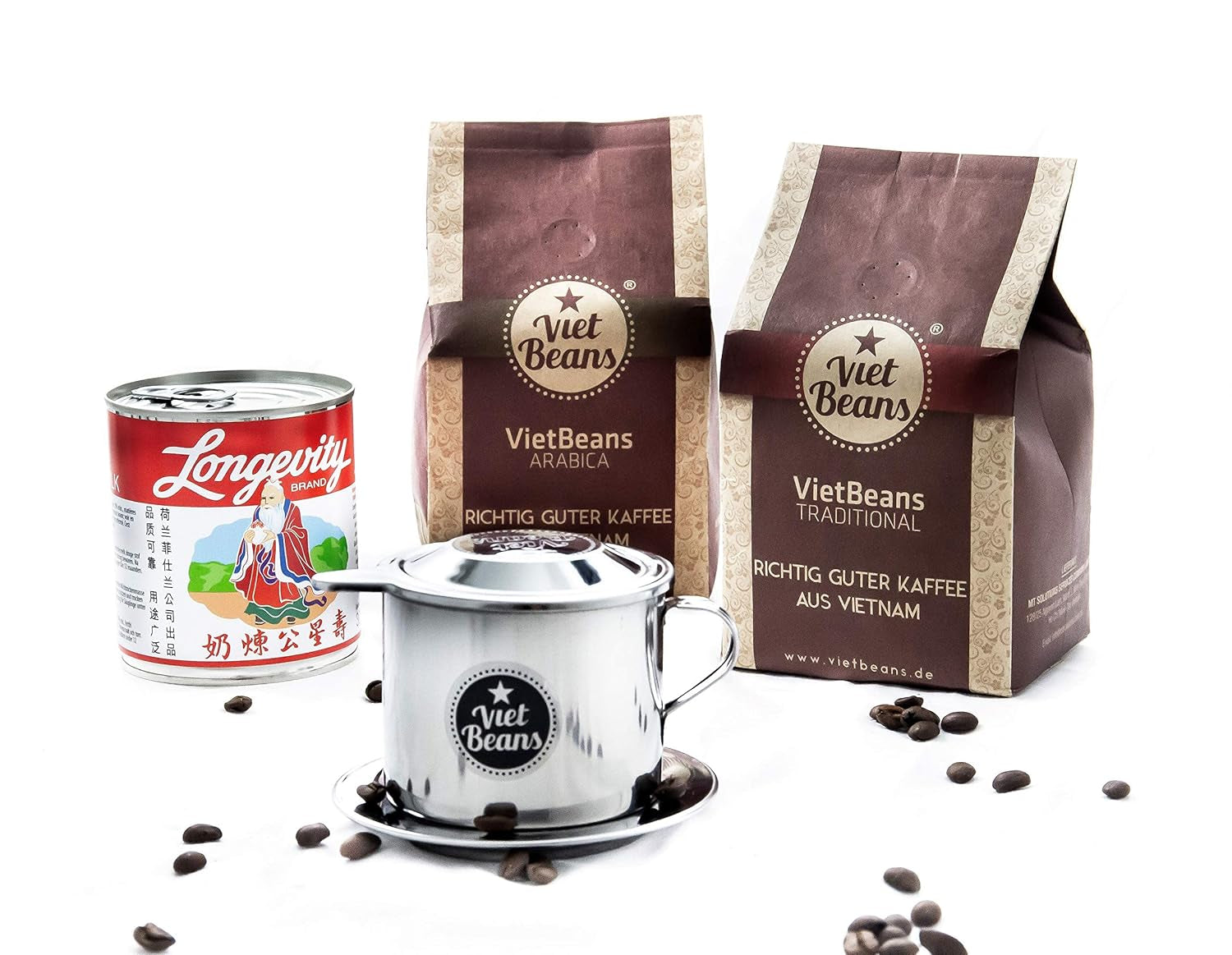 Vietnamesisches Kaffee-Starterset VietBeans – HOA und Traditional – Ganze Kaffeebohnen - Vietnam - Hochwertiger vietnamesischer Kaffee