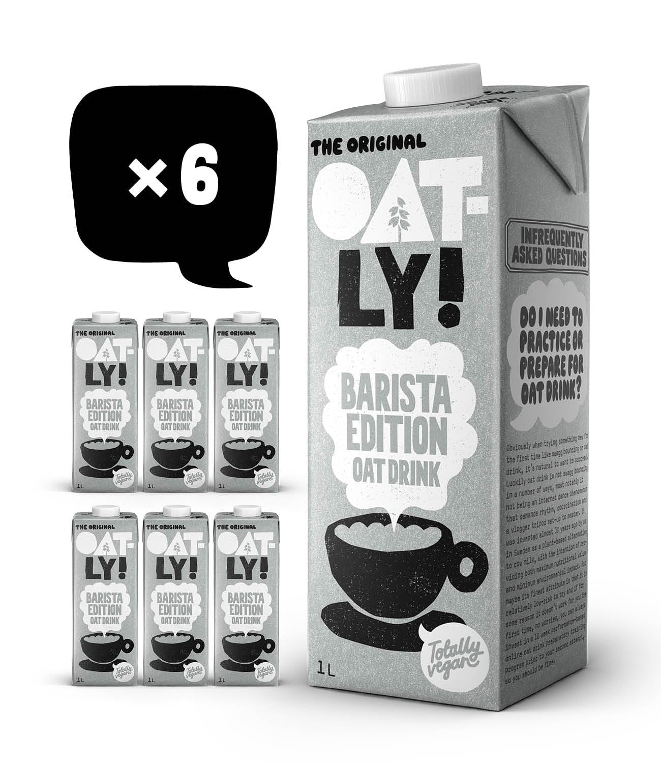 Oatly Barista Haferdrink Barista Edition, Long Life 1 liter (6er Pack)