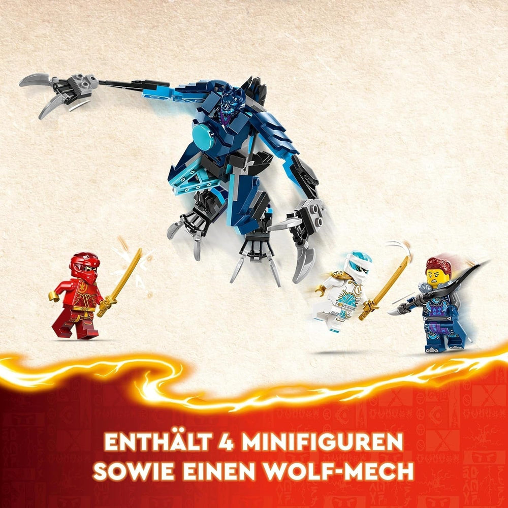 LEGO NINJAGO Kai's Fire Mech Action Figur Legetøj til børn med tilpasselig rød Mech Figur Ninja Sæt 4 figurer inklusive Kai og Zane Gave til 7-årige drenge og piger 71808 Byggesæt Beuche den LEGO-Store