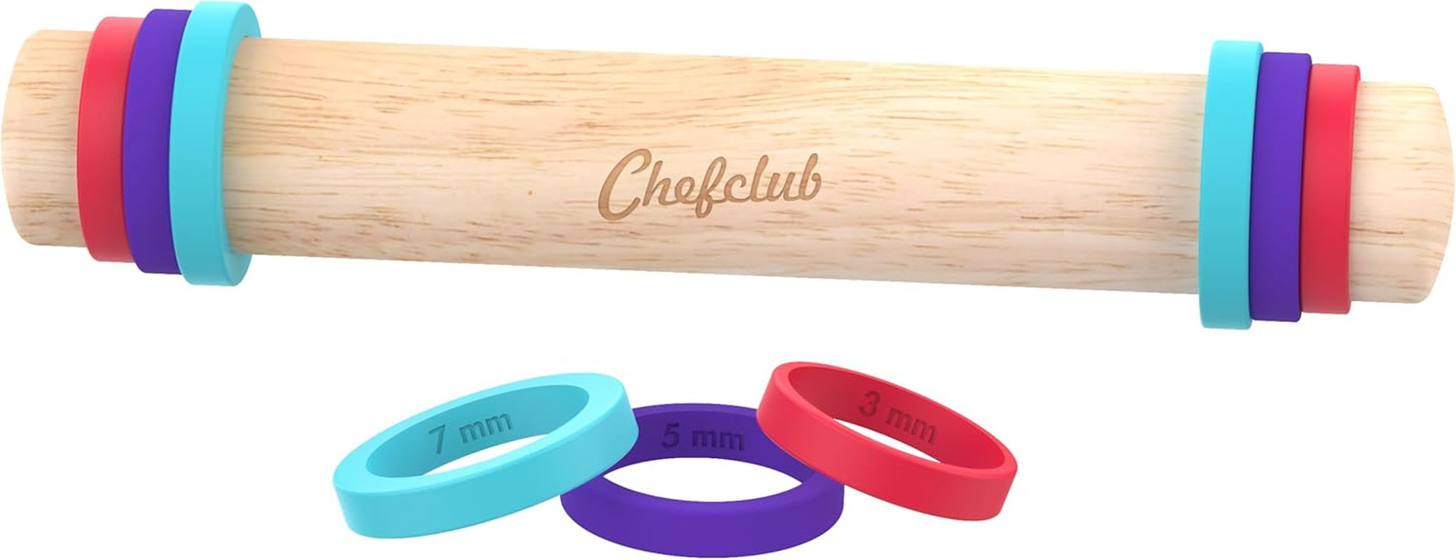 Teigrolle med justerbare ringe