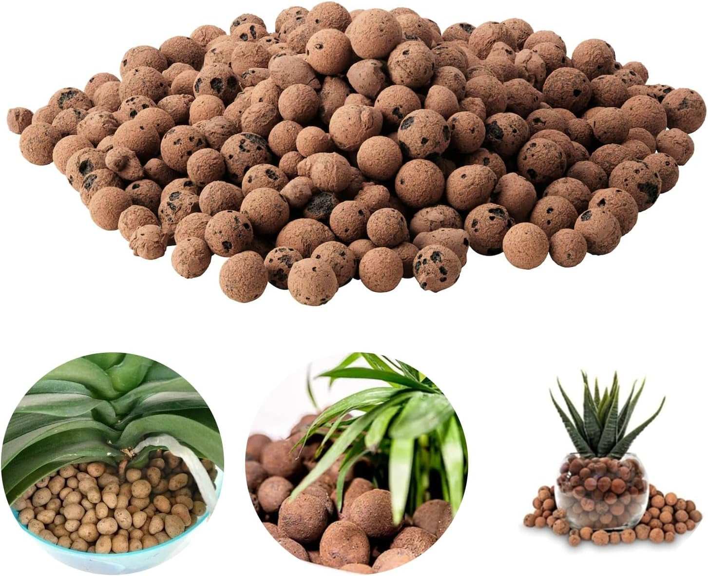 Grovkornet lergranulat, ekspanderet lergranulat, plantegranulat, ekspanderet ler 1L hydroponisk plantesubstrat, 5-8 mm granuleret lergranulat