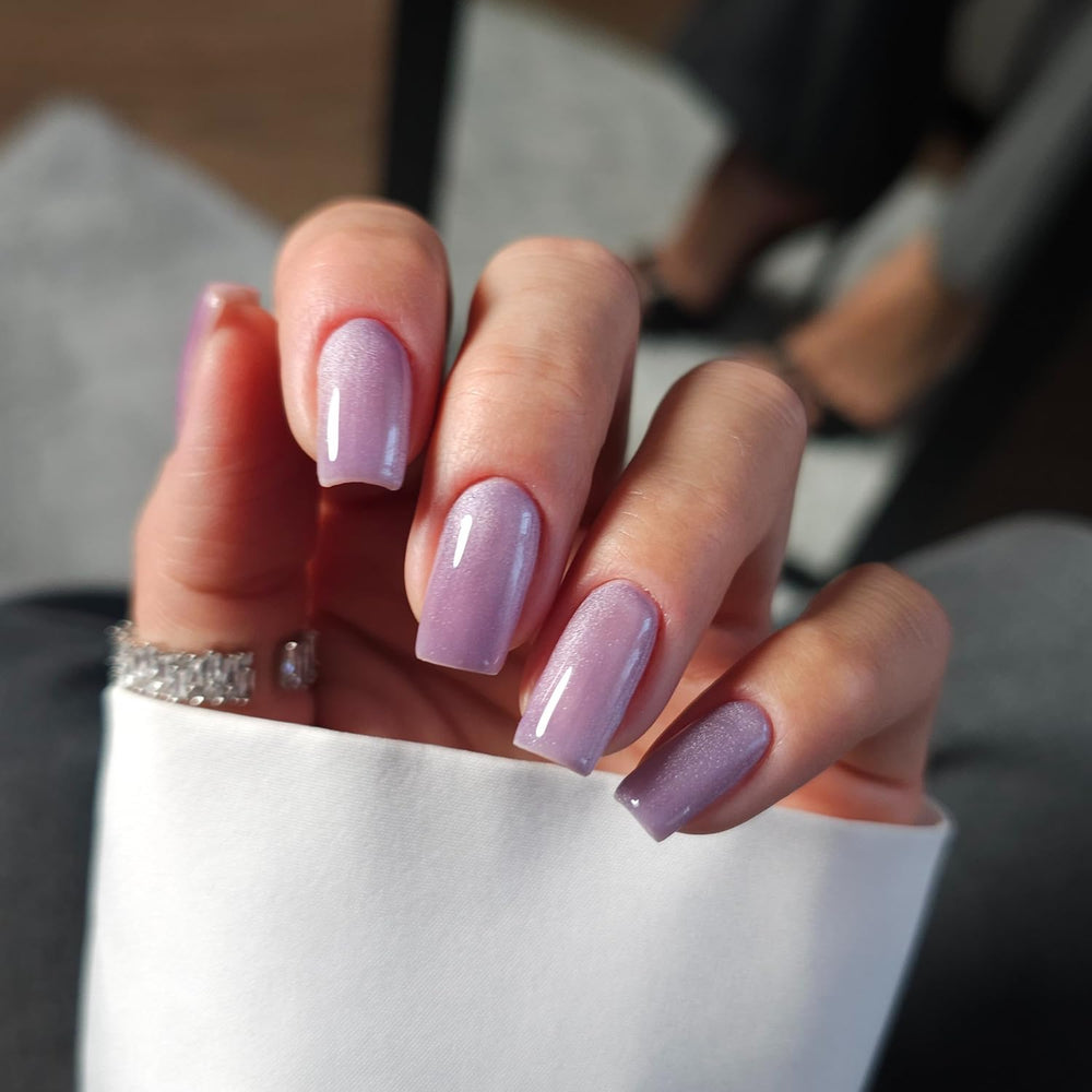 Semilac UV Nail Polish 664 Lilac Gloss 7 ml – Cat Eye Effect, Unikke refleksioner med magnetisk værktøj – Gloss Gala Collection